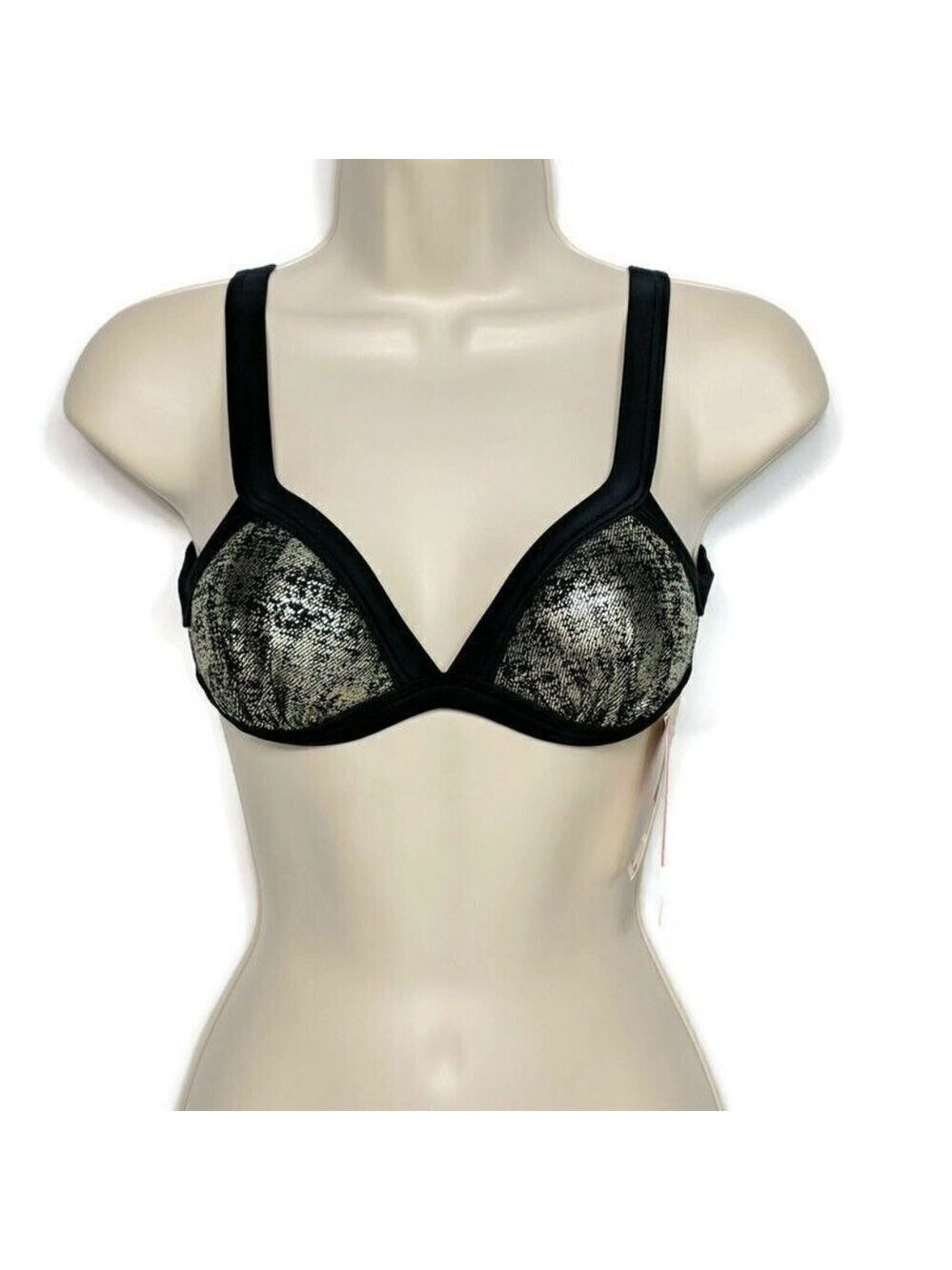 Hula Honey Metallic Bikini Top Womens XS